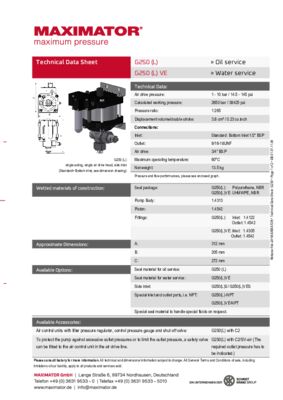 DB 01.01.11.06 Pump G250