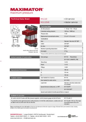 DB 01.01.05.01 Pump M111-D