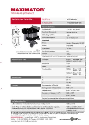 DB 01.01.11.06 Pumpen G250