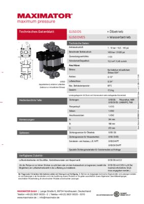 DB 01.01.13.04 Pumpen G150DS