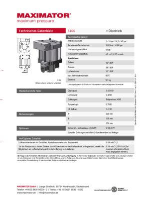 DB 01.01.16.01 Pumpen S100