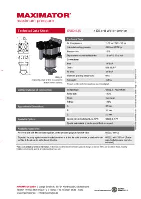 DB 01.01.11.10 Pump G500S
