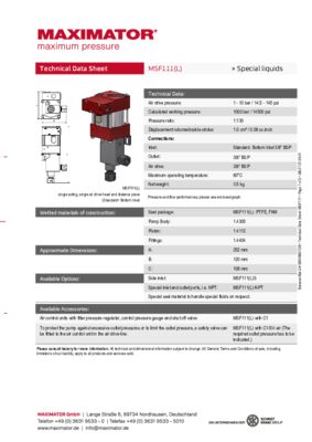 DB 01.01.09.01 Pump MSF111