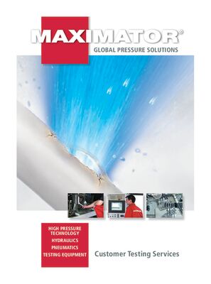 MAXIMATOR Customer Testing Services