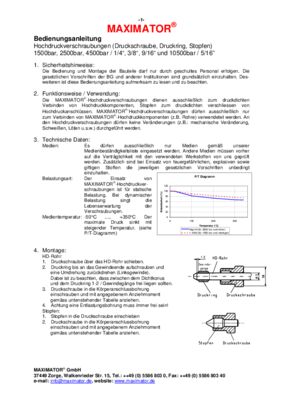 HWA-VFT-D-HDverschraubung
