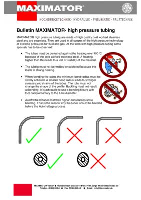 High pressure tubing